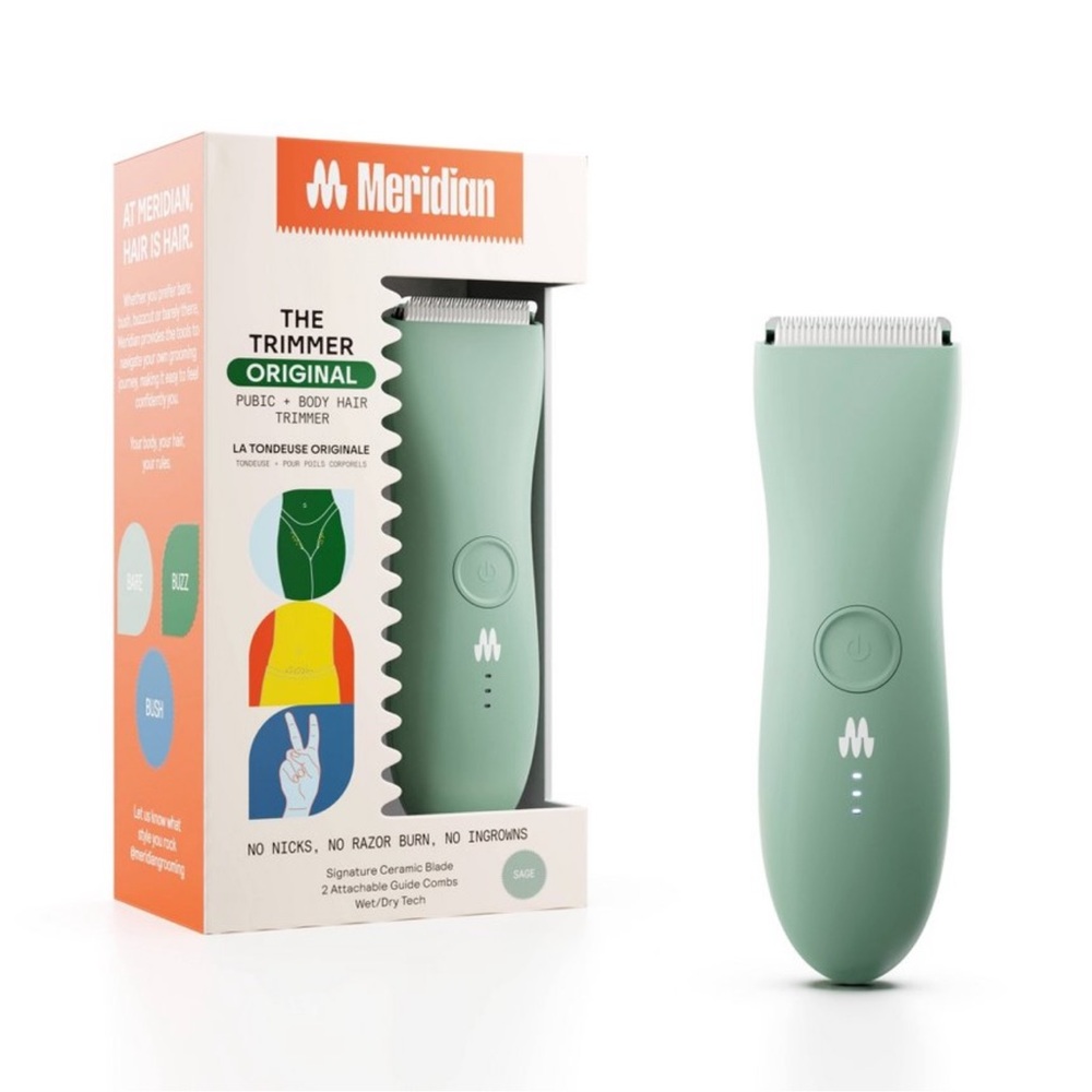 Meridian Trimmer Original Pubic & Body Hair Trimmer for Men and Women - Sage